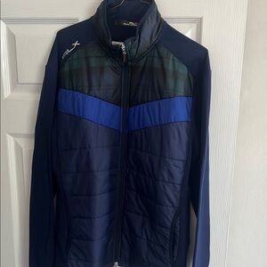 Ralph Lauren Blue Puffer Jacket with Sporty Design